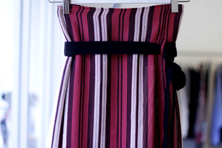 Opening Ceremony Waist Cord Stripe Wrap Skirt