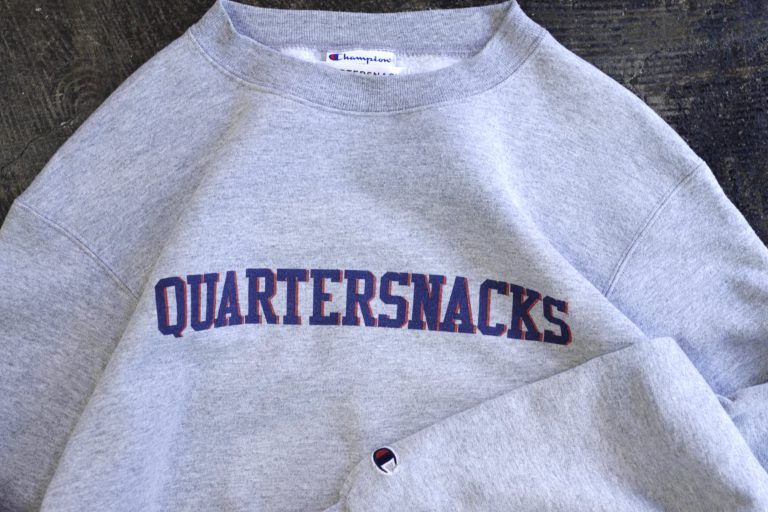 QUARTERSNACKS × Champion Double Color Logo Sweat