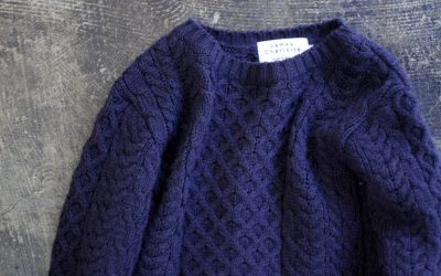 James Charlotte Cable Knit Sweater Made in UK