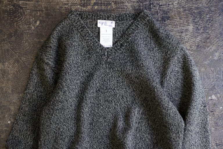 agnes b. Homme V-Neck Mix Knit “Made in FRANCE”