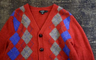 J.CREW Argyle Knit Cardigan