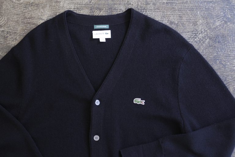 LACOSTE V-Neck Knit Cardigan