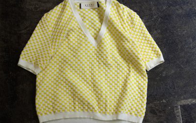 MARNI Checked V-Neck Top