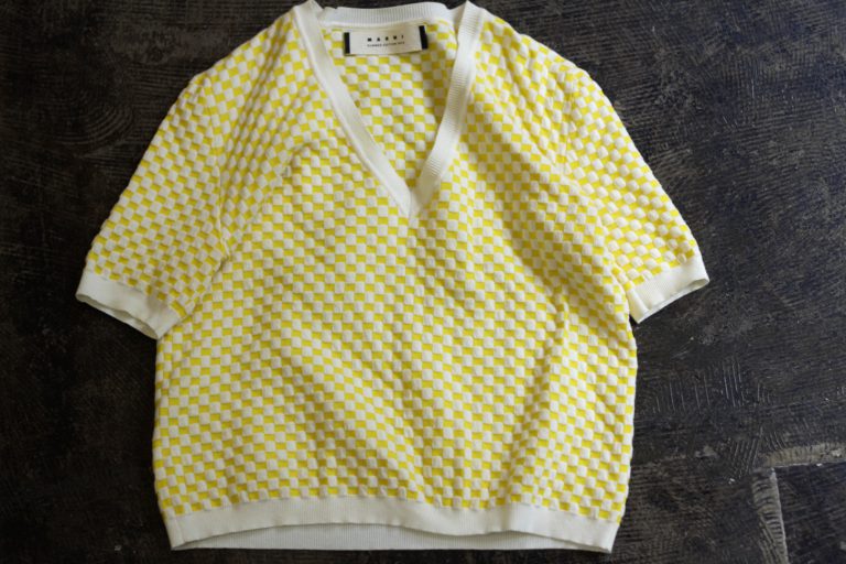 MARNI Checked V-Neck Top