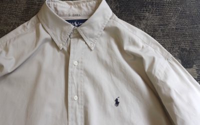 POLO by Ralph Lauren 90’s Embroidery Logo Cotton Twill Shirts “BLAKE”