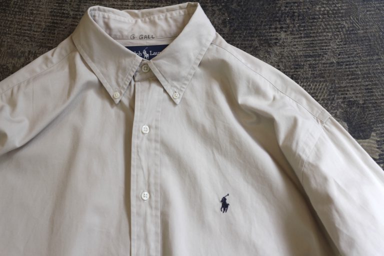 POLO by Ralph Lauren 90’s Embroidery Logo Cotton Twill Shirts “BLAKE”