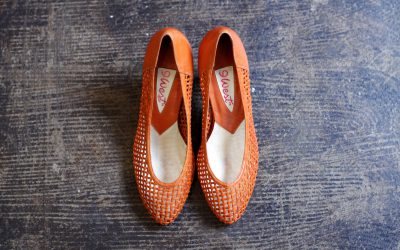 Vintage Woven Mesh Color Pumps