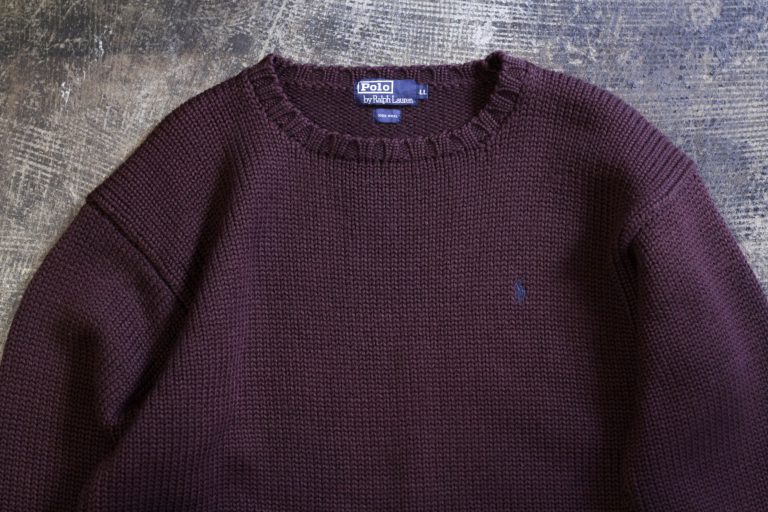 POLO by Ralph Lauren Old Embroidery Logo Wool Sweater