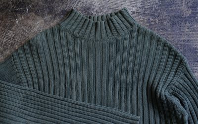 OLD GAP Hi-Neck Rib Cotton Knit