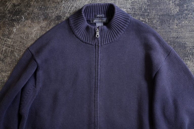 Eddie Bauer Cotton Knit Zip Up Cardigan