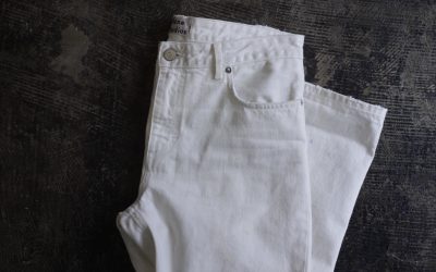 ACNE STUDIOS Painted White Denim