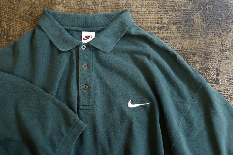 NIKE Old 90’s Embroidery Swoosh Polo Shirts