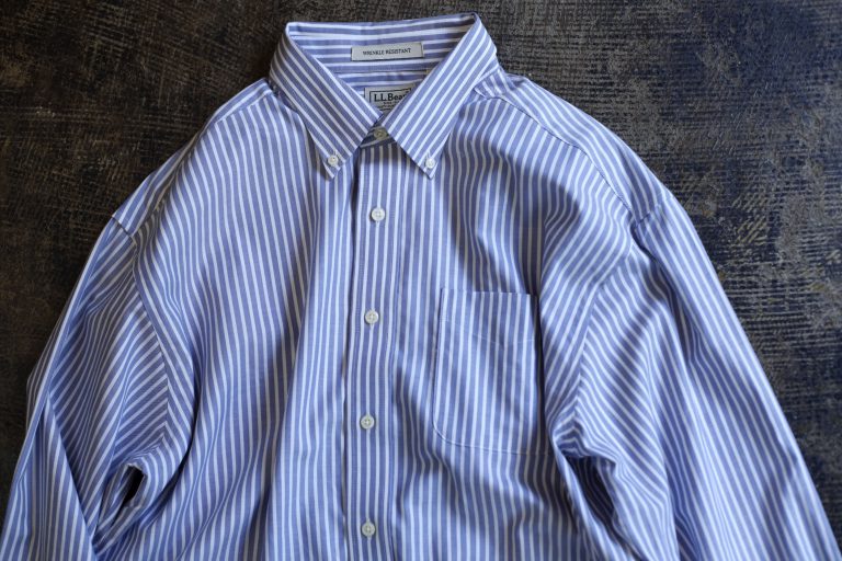 L.L.Bean Old 1990’s Candy Stripe Shirt “Wrinkle Resistant”