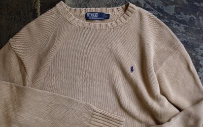 POLO by Ralph Lauren 1990’s Embroidery Pony Cotton Knit