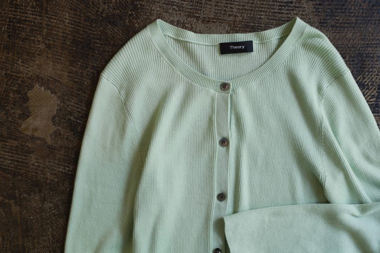THEORY “MINT” Crew Neck Cardigan