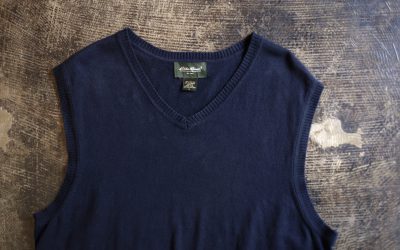 Eddie Bauer Cotton×Cashmere V-Neck Vest