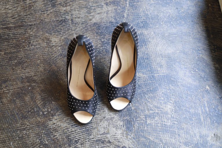 Giuseppe Zanotti Black Leather Studs Pumps