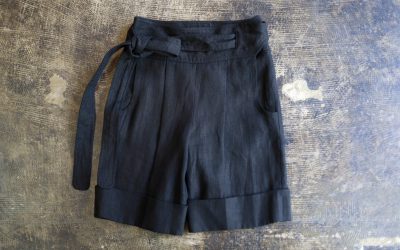 Chloé Black Linen Shorts