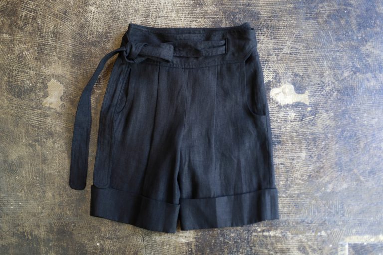 Chloé Black Linen Shorts