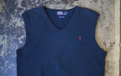 POLO by Ralph Lauren 90s Embroidery Pony Cotton Knit Vest