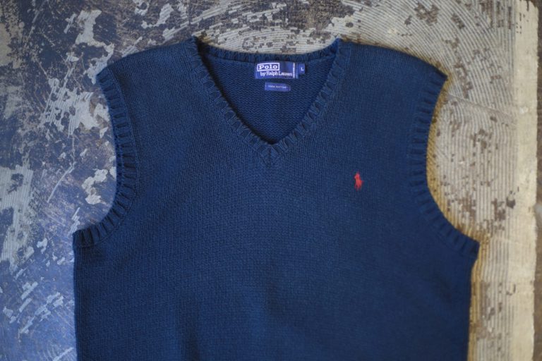 POLO by Ralph Lauren 90s Embroidery Pony Cotton Knit Vest