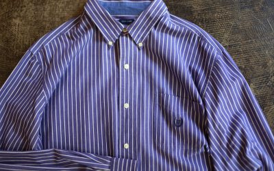 CHAPS RALPH LAUREN 1990s Easy Care Pen Stripe Shirt