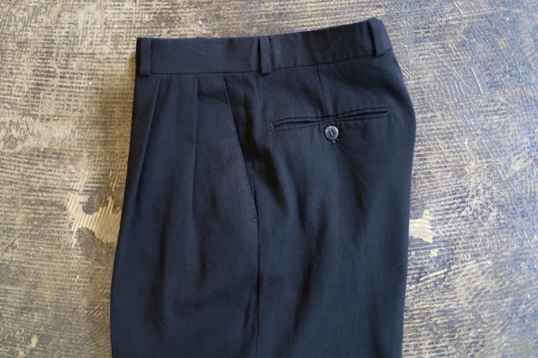 BRANDINI LE COLLEZIONI 1990s Two Tuck Wool Trousers