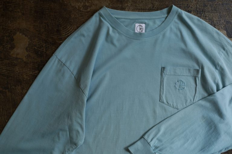POLAR SKATE CO.  Embroidery Logo L/S Pocket T-Shirts