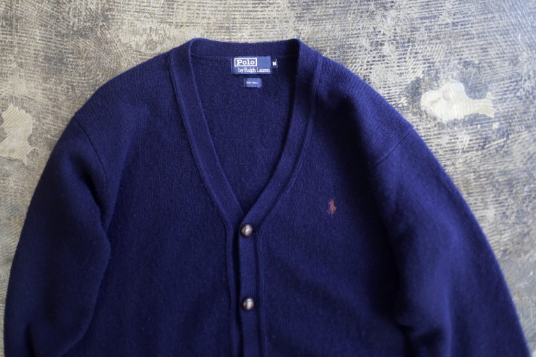 POLO by Ralph Lauren Old Embroidery Pony Wool Cardigan