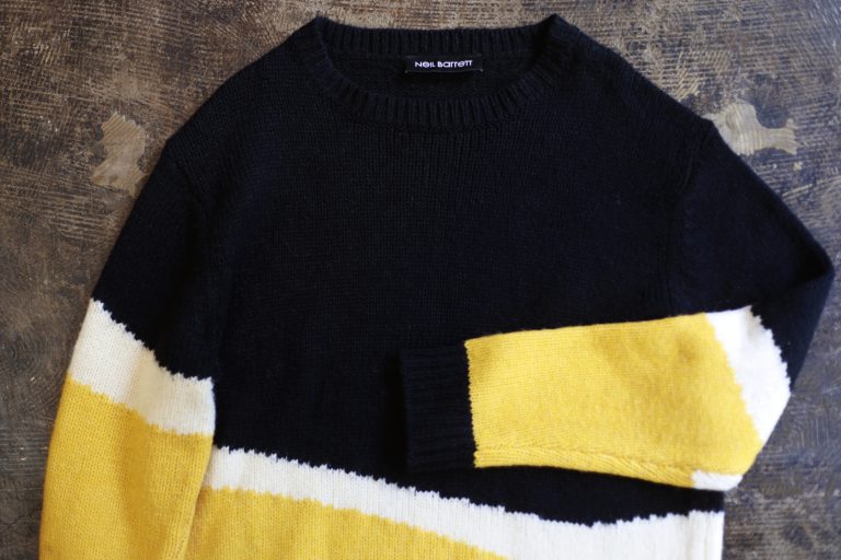 Neil Barrett Thunderbolt Color Block Knit