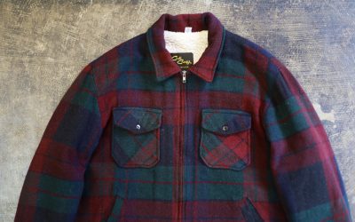 Cal Craft Old 80s Wool Boa Lining Zip Up CPO Jacket Made in USA