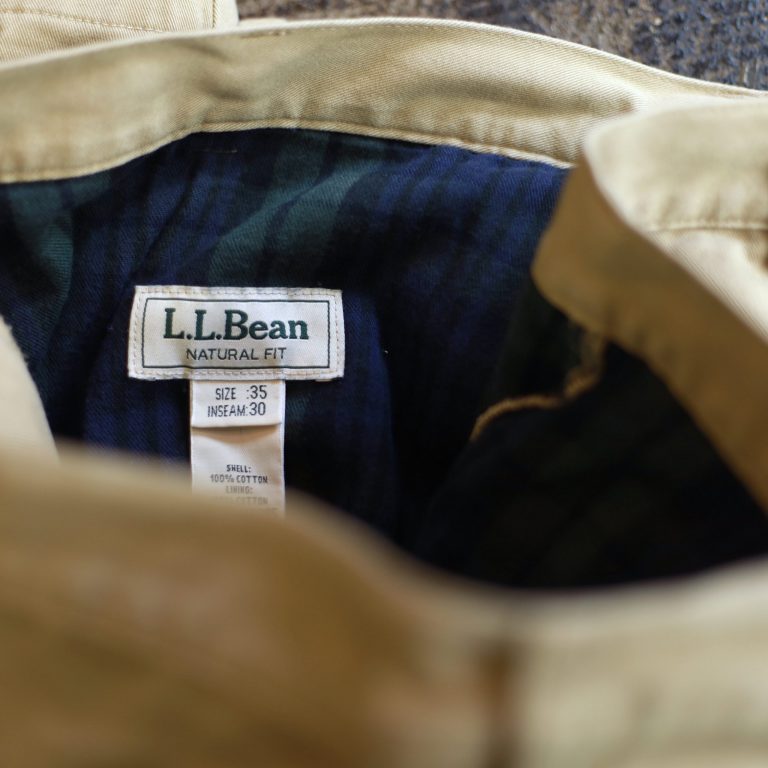 L.L.Bean Check Flannel Lining Chino Pants