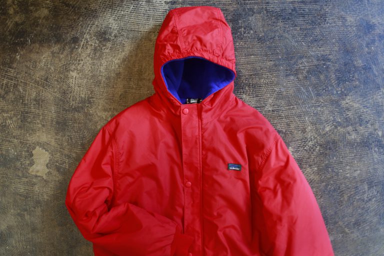L.L.Bean OLD 90s Nylon Zip Up Jacket Fleece Lining