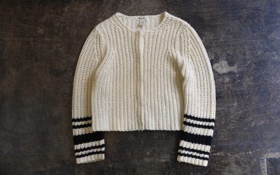 Eddie Bauer Old Cotton×Acrylic Knit Snap Cardigan