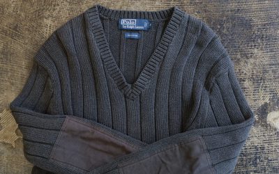 POLO by Ralph Lauren Old V-Neck Rib Cotton Knit