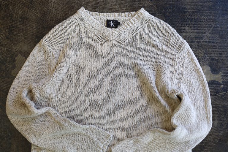 Calvin Klein OLD 90-00s V-Neck Linen Knit