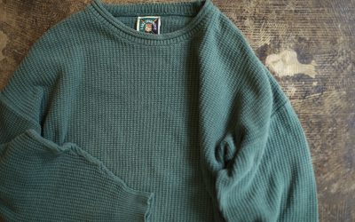 LAKE HARMONY 90s Roll Neck Waffle Cotton Knit Made in U.S.A.