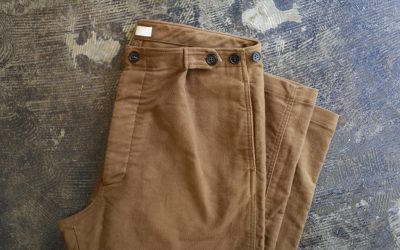 Cellar Door Side Adjust Cotton Wide Pants “DINO”