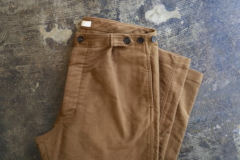 Cellar Door Side Adjust Cotton Wide Pants “DINO”