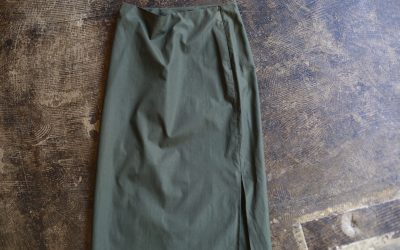 AURALEE Side Slit Cotton Long Skirt