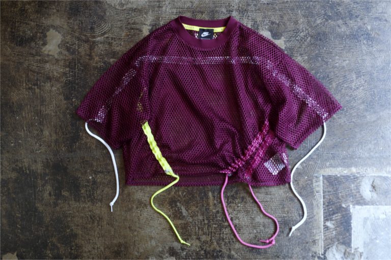 NIKE SPORTWEAR Short Sleeve Drawstring Mesh Tops