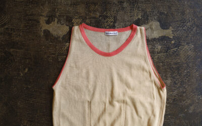 ANNA MOLINARI Cotton Knit Color Tank Top