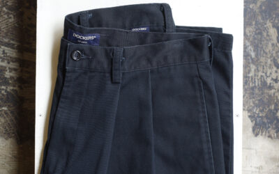 DOCKERS KHAKIS Old Two-Tuck Black Chino Pants