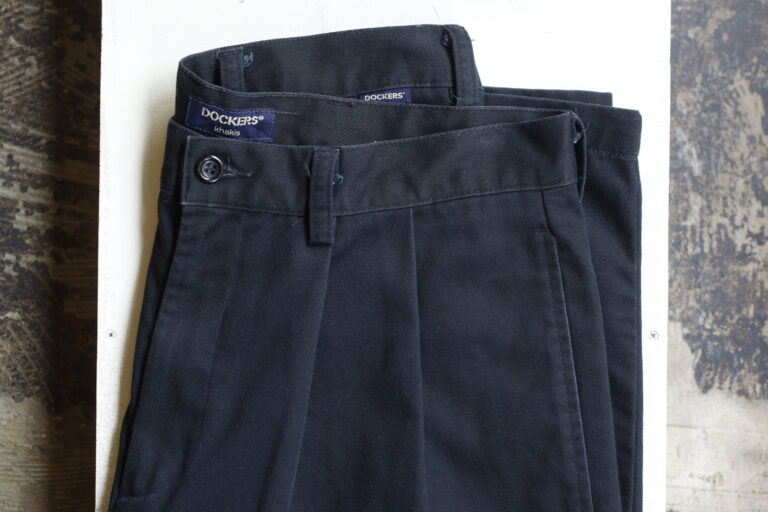 DOCKERS KHAKIS Old Two-Tuck Black Chino Pants
