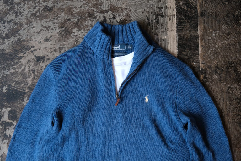 POLO by Ralph Lauren Half Zip Embroidery Pony Cotton Knit