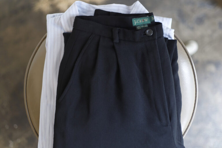 OLD J.CREW 1990s Two Tuck Wool Slacks