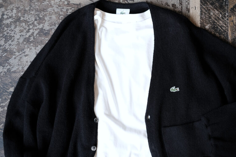 LACOSTE V-Neck Wool Knit Cardigan “Designed in France”